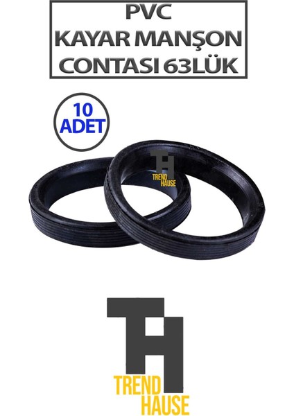 Pvc Kayar Manşon Contası 63 Lük 10 Adet