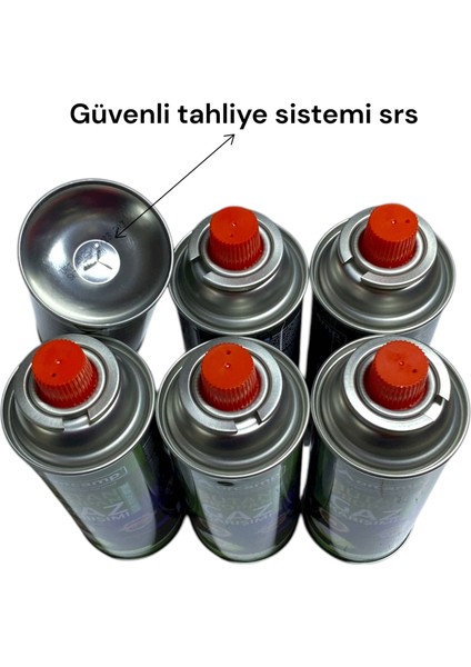 Kamp Ocak Kartuş Dik Uzun 227GR Valfli Pütan Propan Gaz Kartuşu 6 Adet Yeni Tarihli fiyatları