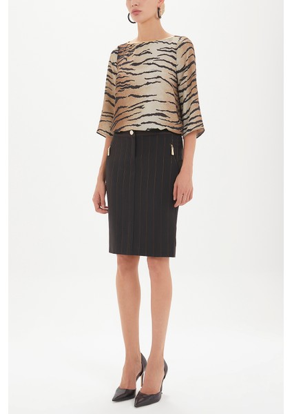 Kahve Dar Kesim Etek 80283