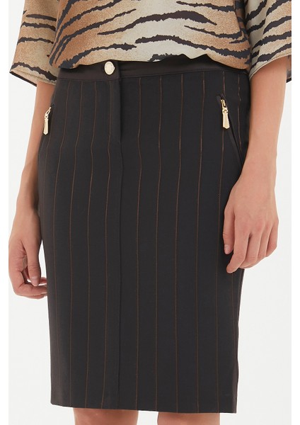 Kahve Dar Kesim Etek 80283