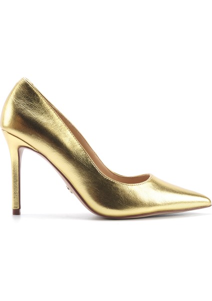 Jully 5fx Altın Kadın Topuklu Ayakkabı