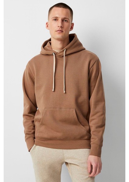Erkek Kapşonlu Rahat Kalıp Içi Polarlı 3 Iplik Sweatshırt SPR24SW55
