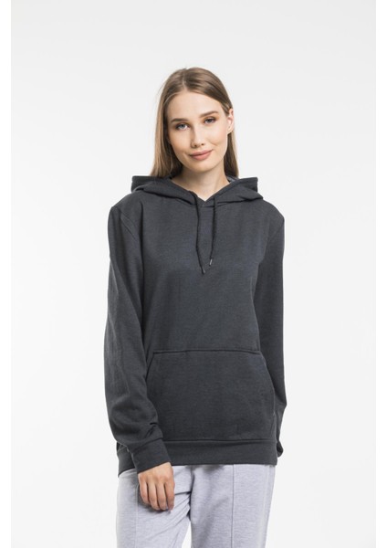 Süperlife Kadın Kapşonlu Regular Fit Ince Sweatshirt SPR21K55