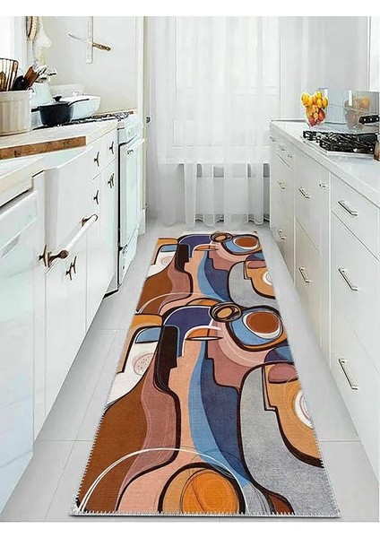 , Makinede Yıkanabilir, Kaymaz Taban, Dijital Baskı, Çok Renkli, Salon Halısı, Oturma Odası Halısı, Mutfak Halısı ve Yolluk