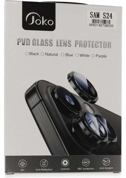 Wizard Joko Samsung Galaxy S24 Pvd Metal Kamera Lens - Siyah modelleri
