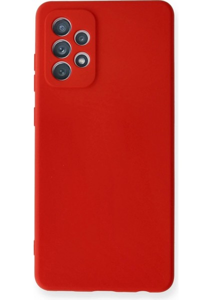 Samsung Galaxy A72 Kılıf Nano Içi Kadife Silikon - Kırmızı