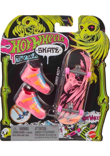 Nessiworld HPG21 Hot Wheels Skate Neon Temalı Parmak Kaykay ve Ayakkabı Paketleri