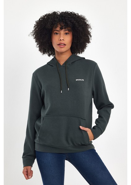 Süperlife Kadın Kapşonlu Regular Fit Baskılı Ince Sweatshirt SPR21K61 indirimleri