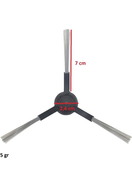 Viomi Uyumlu Mijia STYJ02YM Viomi Uyumlu V2 Pro V3 Se Vacuum Cleaner Akıllı Robot Süpürge Yan Fırça Siyah indirimleri