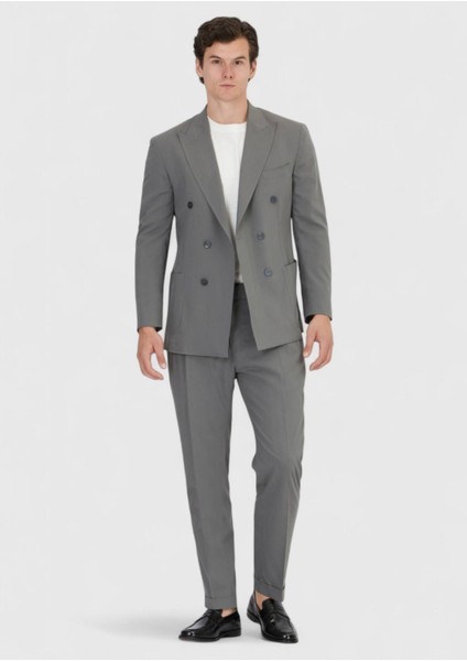 Gri Düz Zeroweight Slim Fit Takım Elbise fiyatları