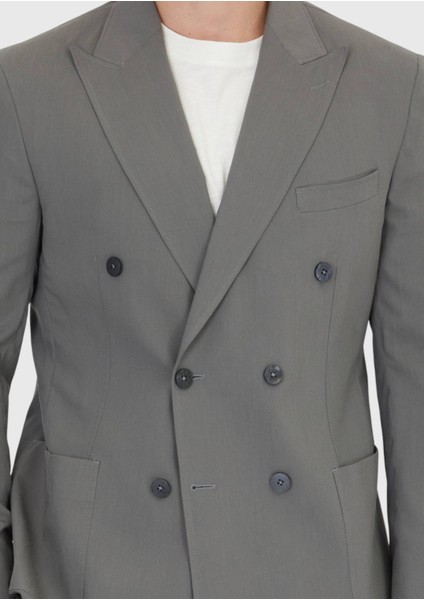 Gri Düz Zeroweight Slim Fit Takım Elbise indirimleri