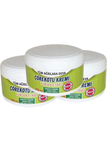 Corex Çörek Otu Kremi Green Box 200 ml x 3 Adet