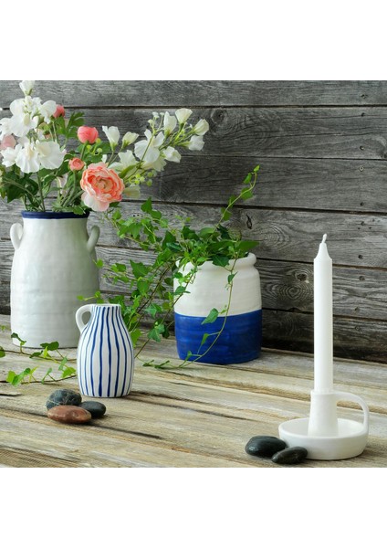 Şamdan, Beyaz, 8 Cm, Seramik fiyatları