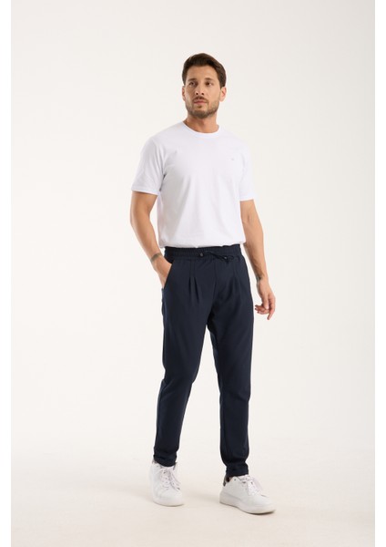 Erkek Jogger Pileli Bel Lastikli Bağcıklı Likralı Siyah Pantolon fiyatları
