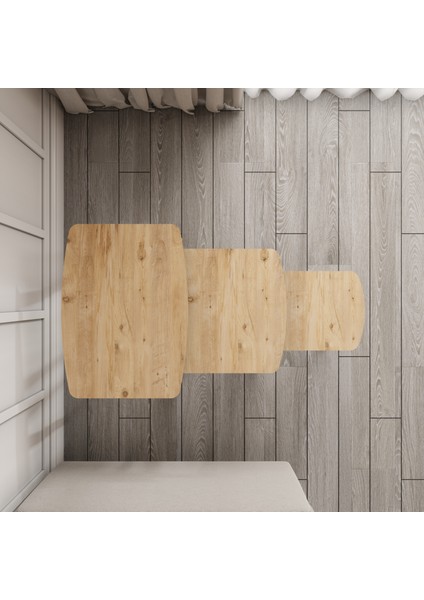 Arvia Atlantik Çam Modern 3'lü Zigon Sehpa Takımı fırsatları