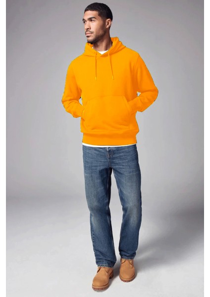 Erkek Kapşonlu Rahat Kalıp Içi Polarlı 3 Iplik Sweatshırt SPR24SW55