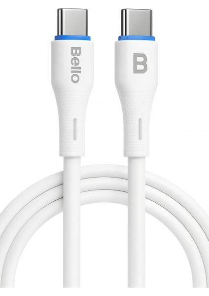 BA-01 Type-C Type-C Beyaz Hızlı Şarj Data Kablosu 100W 1.2m