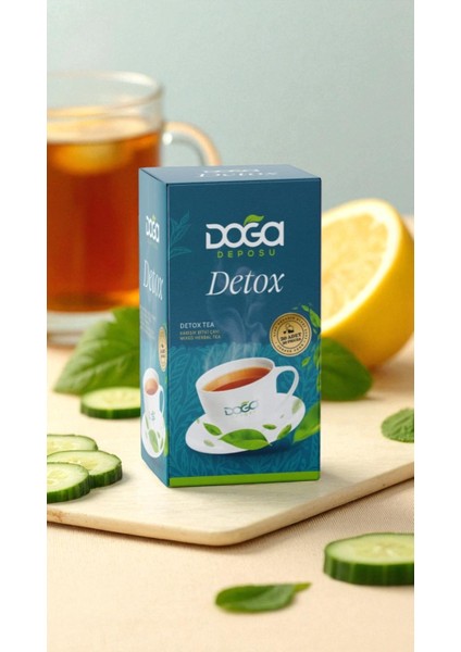 Detox Çayı - Doğal Bitki Çayı, Toksin Atıcı ve Metabolizma Hızlandırıcı, 20’li Poşet Çay