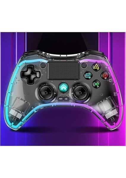 Playstation 4 Rgb LED Işıklı Kablosuz Joystick Gamepad Oyun Kolu