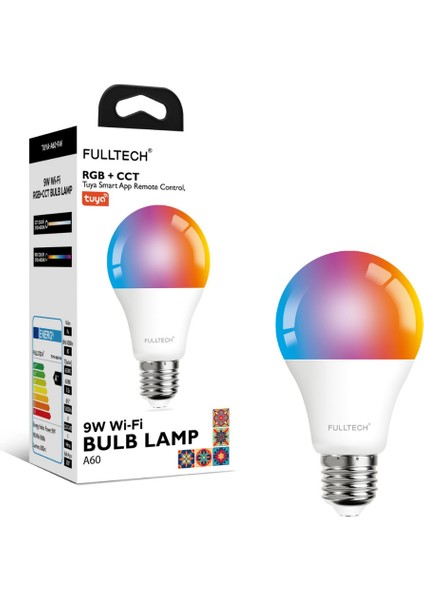 Akıllı Wi-Fi Rgb LED Lamba Ampül, 9W Ampül, Geniş Renk Aralığı, Tuya Destekli [enerji Sınıfı A] fiyatları