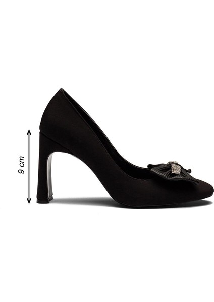 Platform Yüksek Topuk Fiyonk Tokalı Kadın Nubuk Abiye Ayakkabı 3120 fiyatları