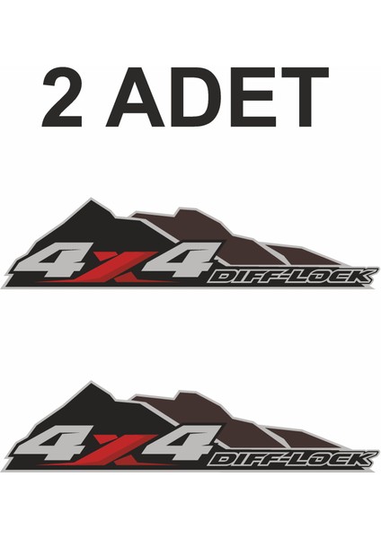 4x4 - Off Road - Adventure - Kamp -Oto Sticker - Araba Sticker - Araç Sticker - 2 Adet 02029