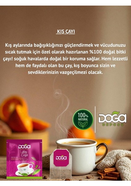 Kış Çayı - Doğal Bitki Çayı, Bağışıklık Güçlendirici, 20’li Poşet Çay fiyatları