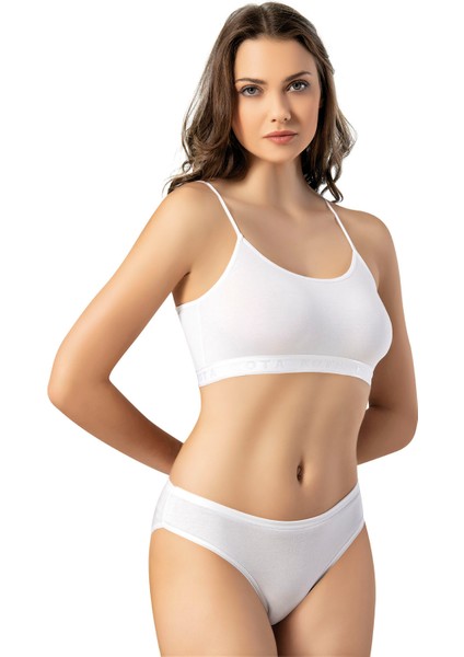 Incili Kadın Ip Askı Pedli Büstiyer