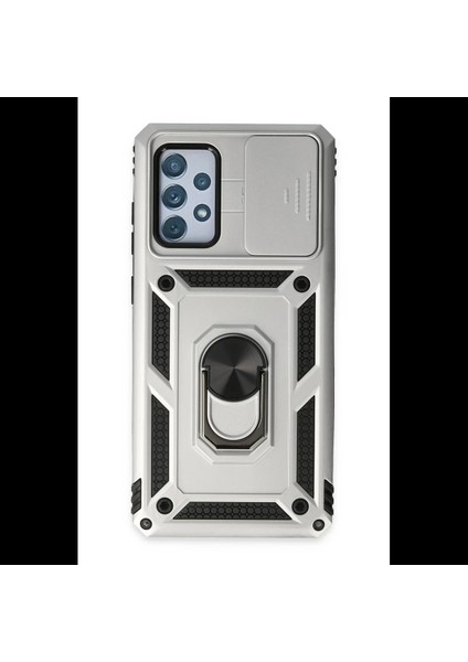 Samsung Galaxy A72 Kılıf Pars Lens Yüzüklü Silikon