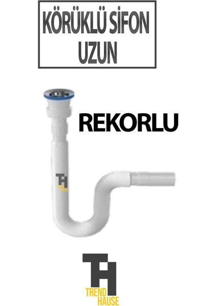 Körüklü Sifon Uzun Rakorlu