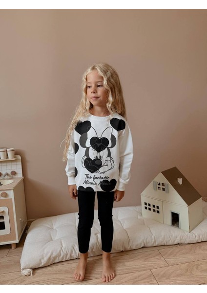 Kız Çocuk Minnie Modelli Taytlı Takım fiyatları