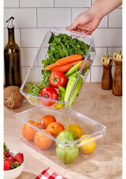 3 Lü Kapaklı Buzdolabı Organizeri & Buzdolabı Düzenleyici 4,5 Lt modelleri