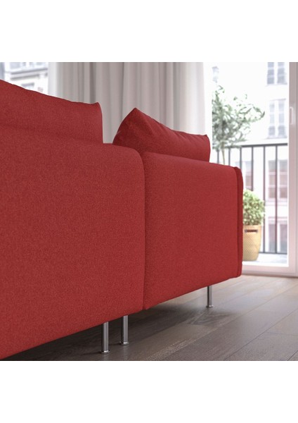 3'lü Kanepe ve Uzanma Koltuğu, Tonerud Kırmızı, Tek Kolçaklı fırsatları