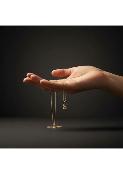 8 Ayar Altın Kolye Ucu Harf E GM9505 1 gr fiyatları