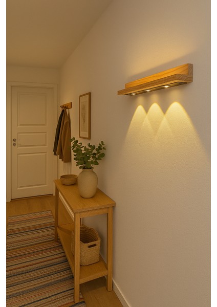 Masif Ahşap Aplik Şarjlı Duvar Aydınlatması indirimleri