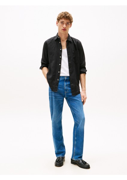 Pıece Dye Lınen Rf Shırt Erkek Siyah Gömlek - MW0MW39425 modelleri