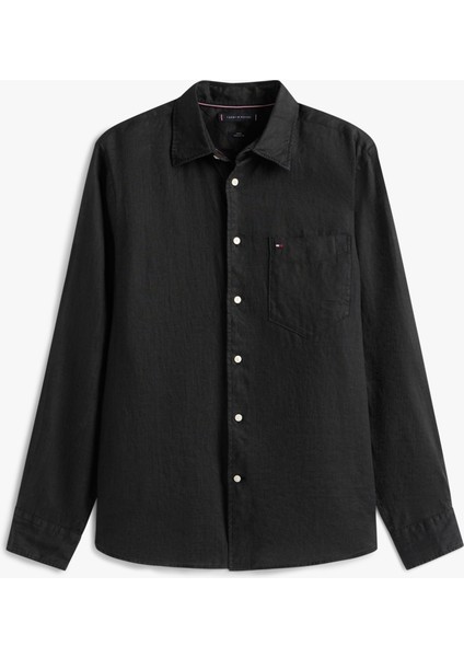 Pıece Dye Lınen Rf Shırt Erkek Siyah Gömlek - MW0MW39425 indirimleri