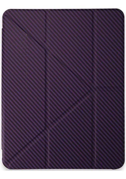 iPad Pro 11 (2024) Kılıf Color Karbon Tablet Kılıfı - Derin Mor