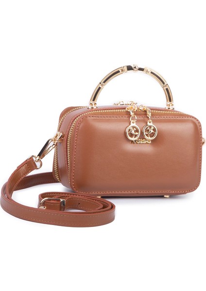 Kadın Mini El ve Çapraz Çanta Taba (En :18 cm Boy:10 Cm)