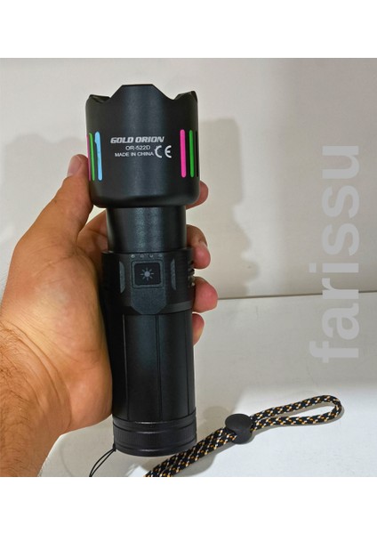 OR-522D Şarj Edilebilir Çok Fonksiyonlu El Feneri - Yüksek Kapasiteli 9000 Mah Batarya, 4 Farklı Mod indirimleri