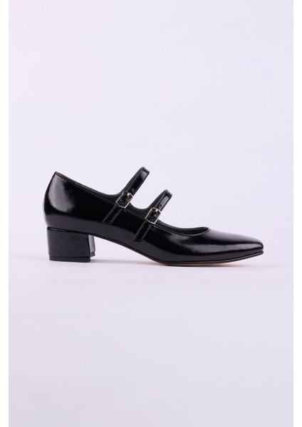 Hakiki Deri Rugan Topuklu Kadın Ayakkabısı 25MHT142 modelleri