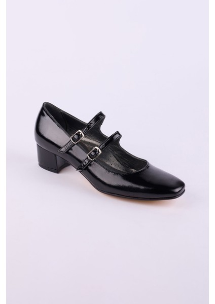 Hakiki Deri Rugan Topuklu Kadın Ayakkabısı 25MHT142 fırsatları