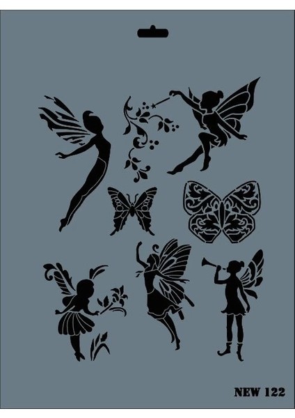 Stencil Boyama Şablonu 25X35 Cm. NEW-122