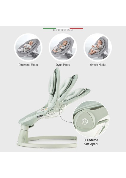 Dormire 2 Elektrikli Otomatik Sallanan Kademeli Ana Kucağı Yeşil fiyatları