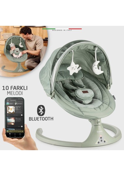 Dormire 2 Elektrikli Otomatik Sallanan Kademeli Ana Kucağı Yeşil fırsatları