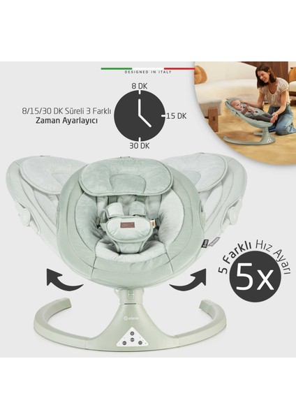 Dormire 2 Elektrikli Otomatik Sallanan Kademeli Ana Kucağı Yeşil indirimleri
