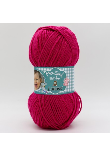 Masal Bebe Anti Pilling El Örgü Ipliği 948 Fuşya Pembe - 1 Adet