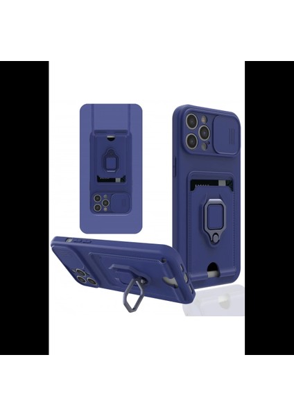 iPhone 12 Pro Max Kılıf Zuma Kartvizitli Yüzüklü Silikon