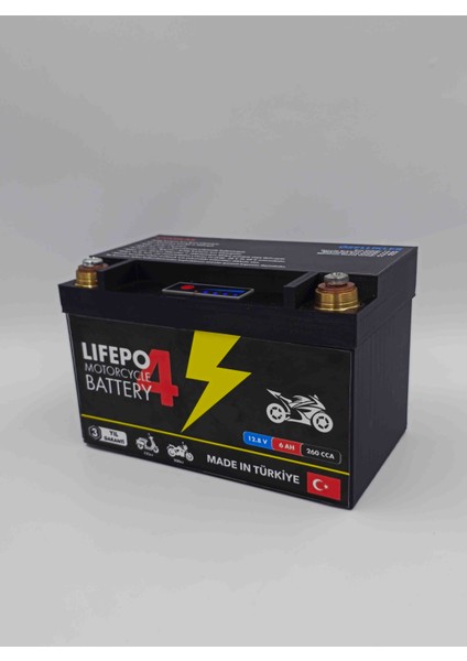 12V 6AH Motorsiklet Akü Lifepo4 Lithium fiyatları