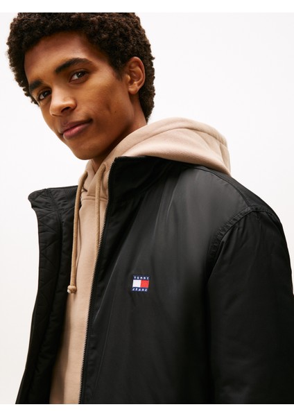 Tjm Essentıal Padded Jacket Ext Erkek Siyah Mont - DM0DM21936